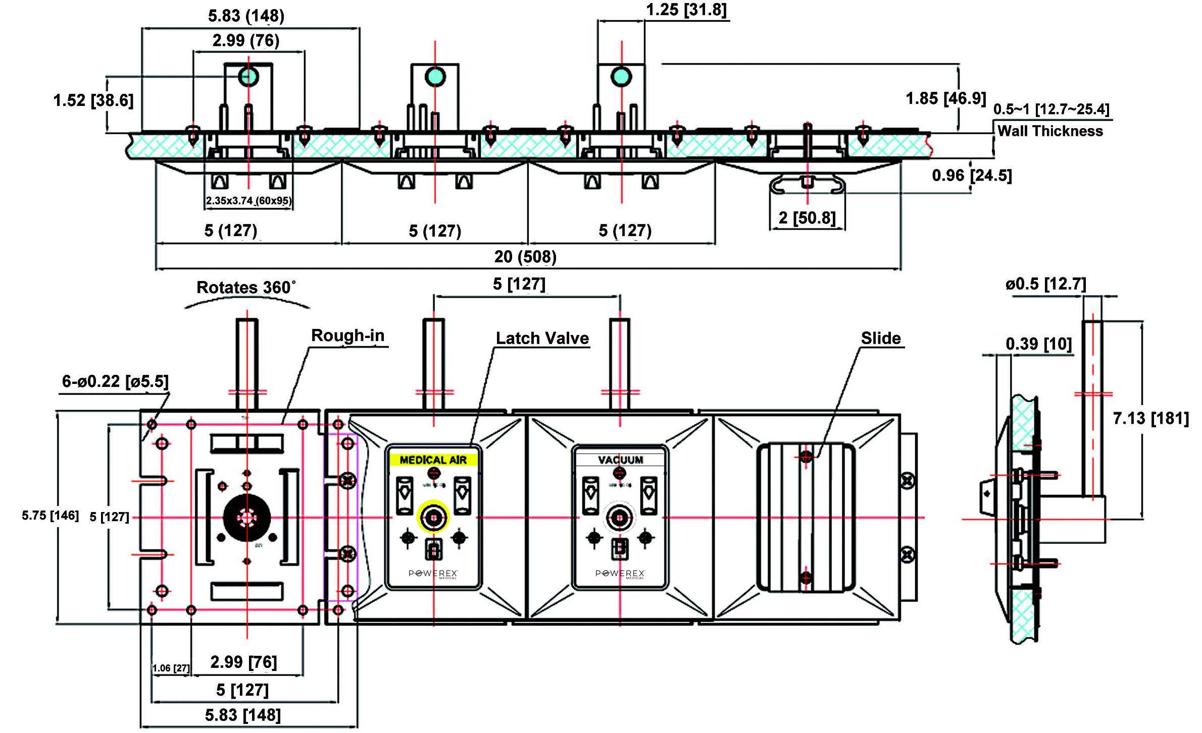 Powerex (Series 2) Medical Gas Outlet - Chemetron