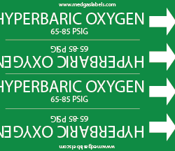 Hyperbaric Oxygen Pipe Label