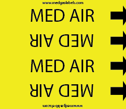 Medical Air Pipe Label