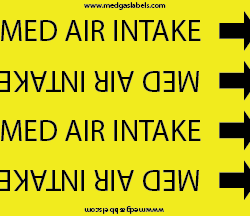 Medical Air Intake Pipe Label