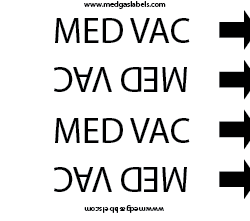 Medical Vacuum Pipe Label