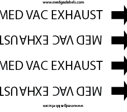 Medical Vacuum Exhaust Pipe Label