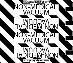 Non-Medical Vacuum Pipe Label