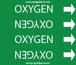 Oxygen Pipe Label