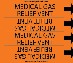 Medical Gas Relief Pipe Label